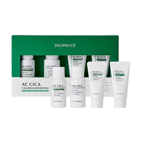 Deoproce AC Cica Calming Boosting Trial Kit – 4-Piece Acne-Prone ...