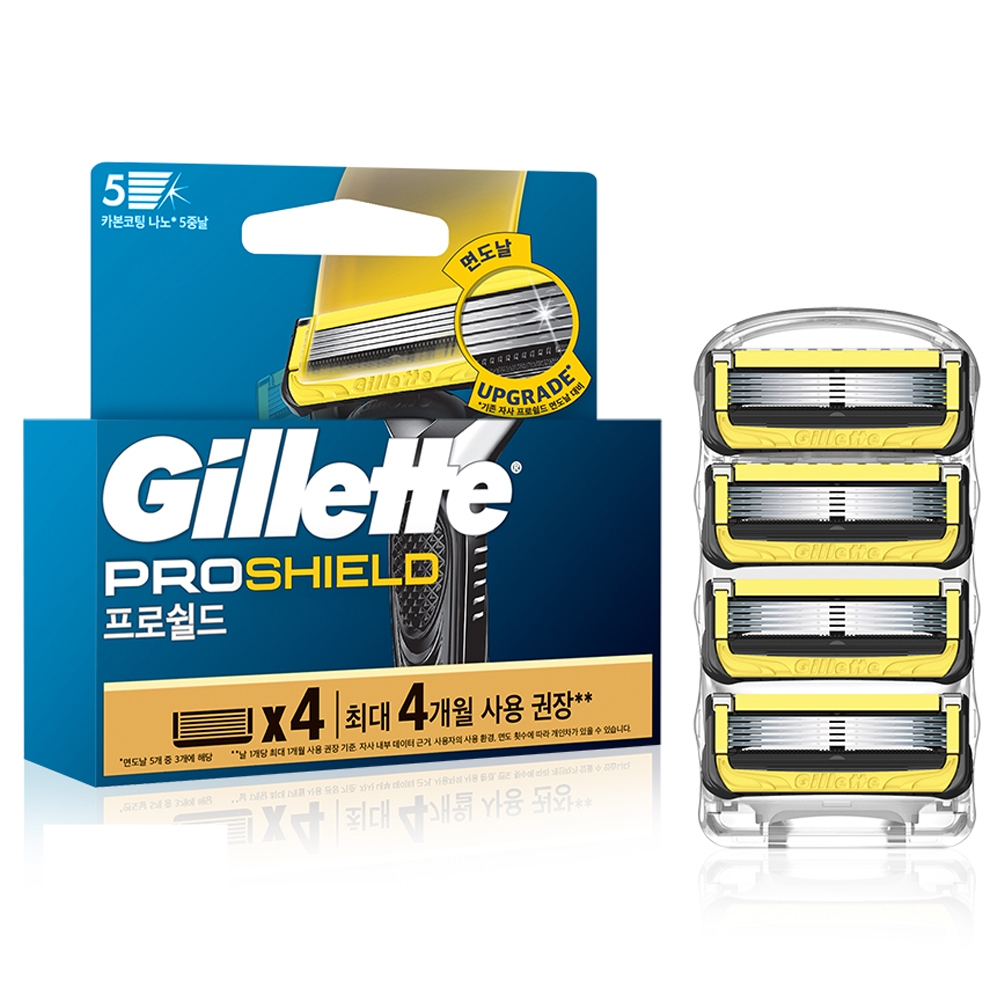 Gillette NEW Problade ProShield Yellow Razor Blade Refill 4/8 ...