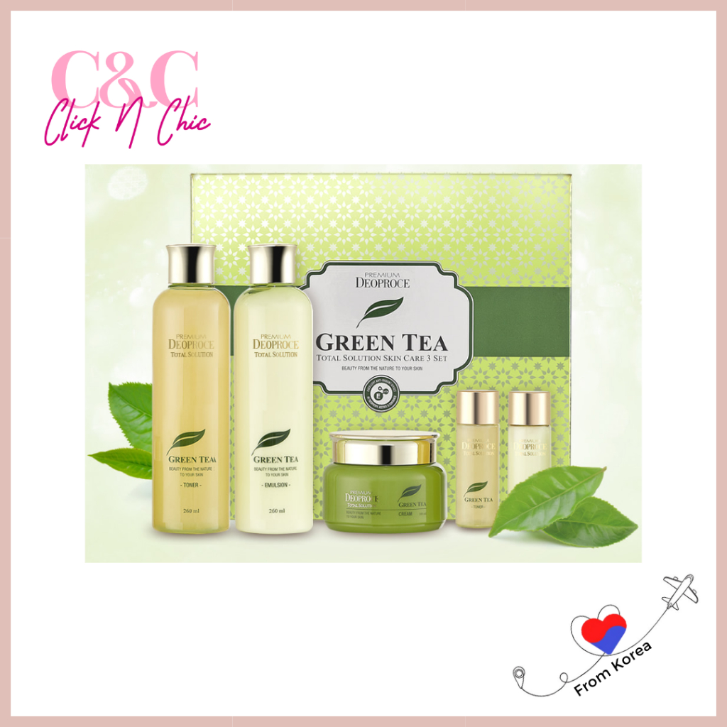 DEOPROCE Premium Green Tea Total Solutions 3 Set | Shopee Philippines