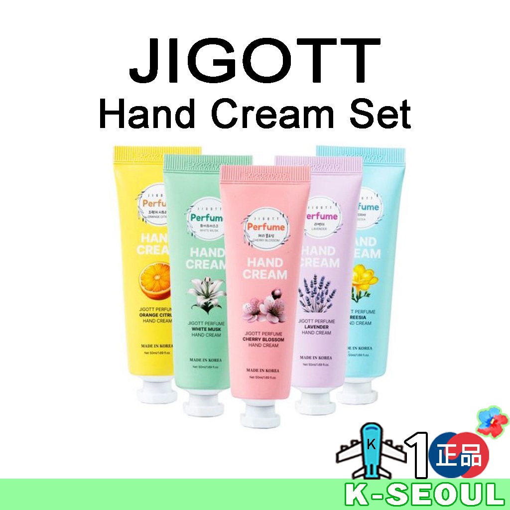 [K-Life] JIGOTT HAND CREAM Perfume Assorted Hand Cream Set of 5scents ...