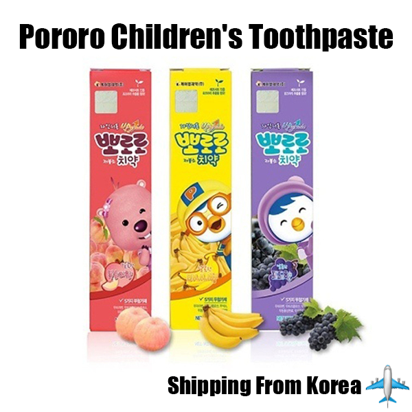[Pororo] Low Fluoride Children's Toothpaste (Peach Flavor + Banana ...