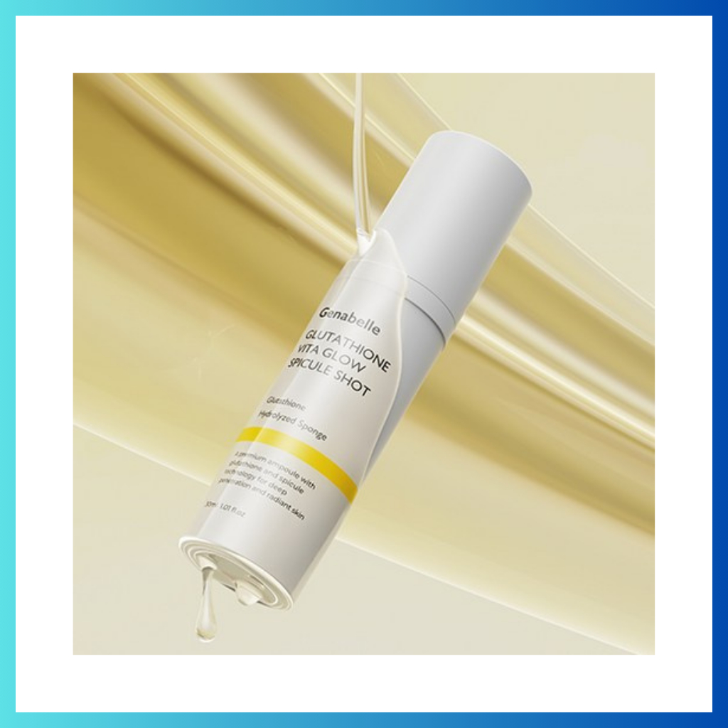 Genabelle Glutathione Vita Glow Spicule Shot | Brightening & Dark Spot Care  | 2,000ppm Glutathione + Vitamin C + E + Spicule 1,000ppm | Tone Up & Skin  Booster Ampoule