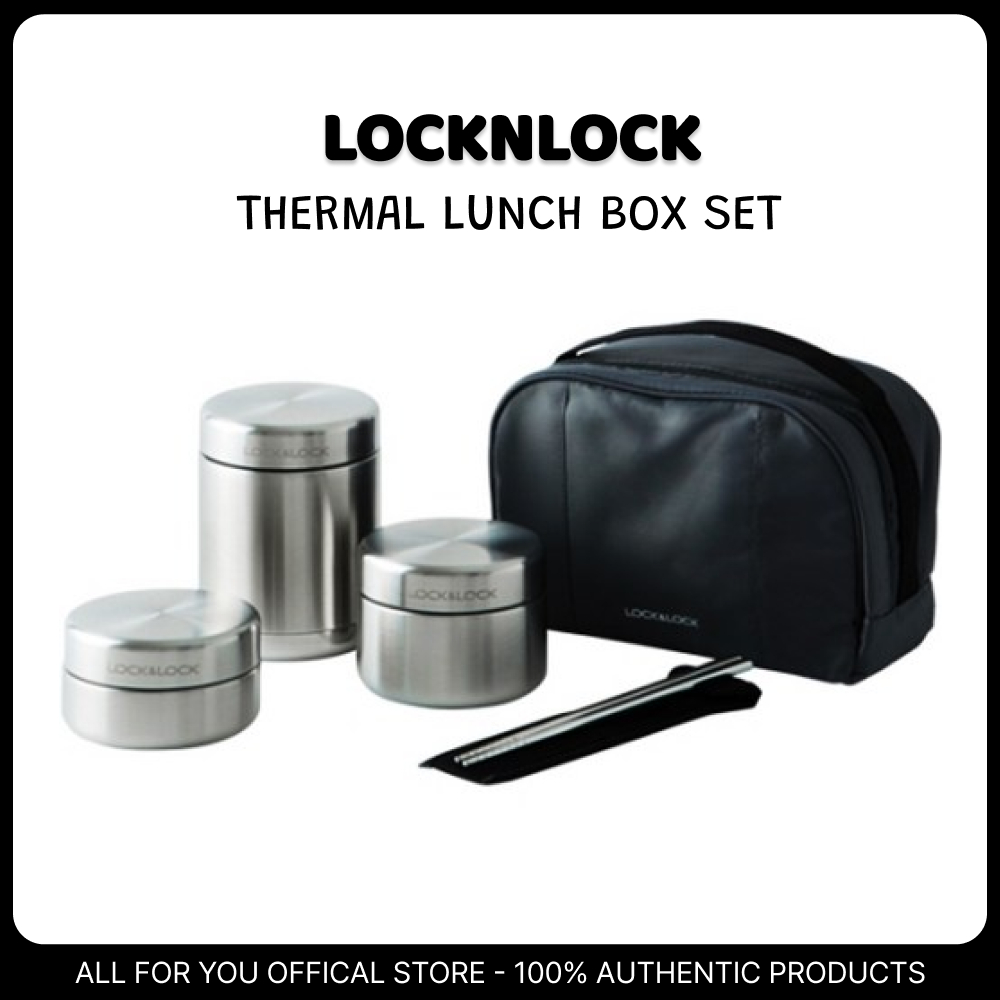 [LocknLock] Stainless Steel Thermal Lunch Box Set | Shopee Philippines