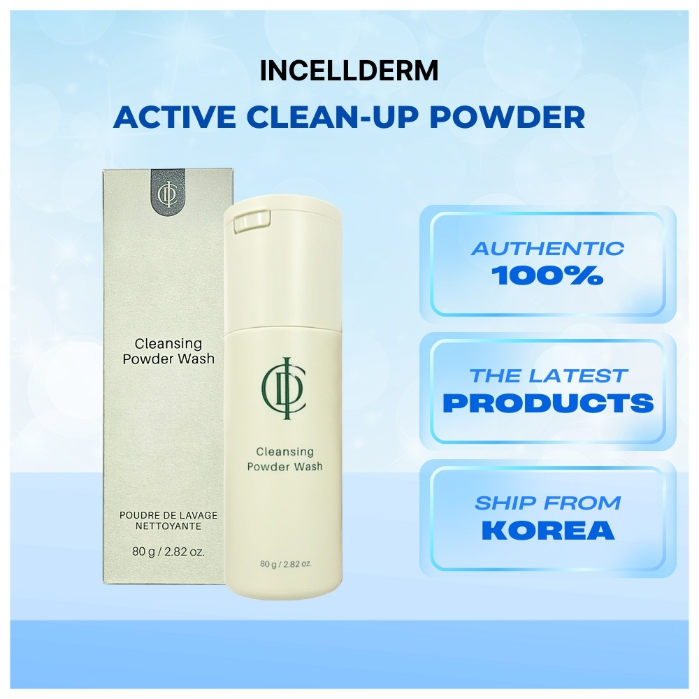 2025 INCELLDERM Active Clean-up Facial Powder Wash 90g | Shopee Philippines