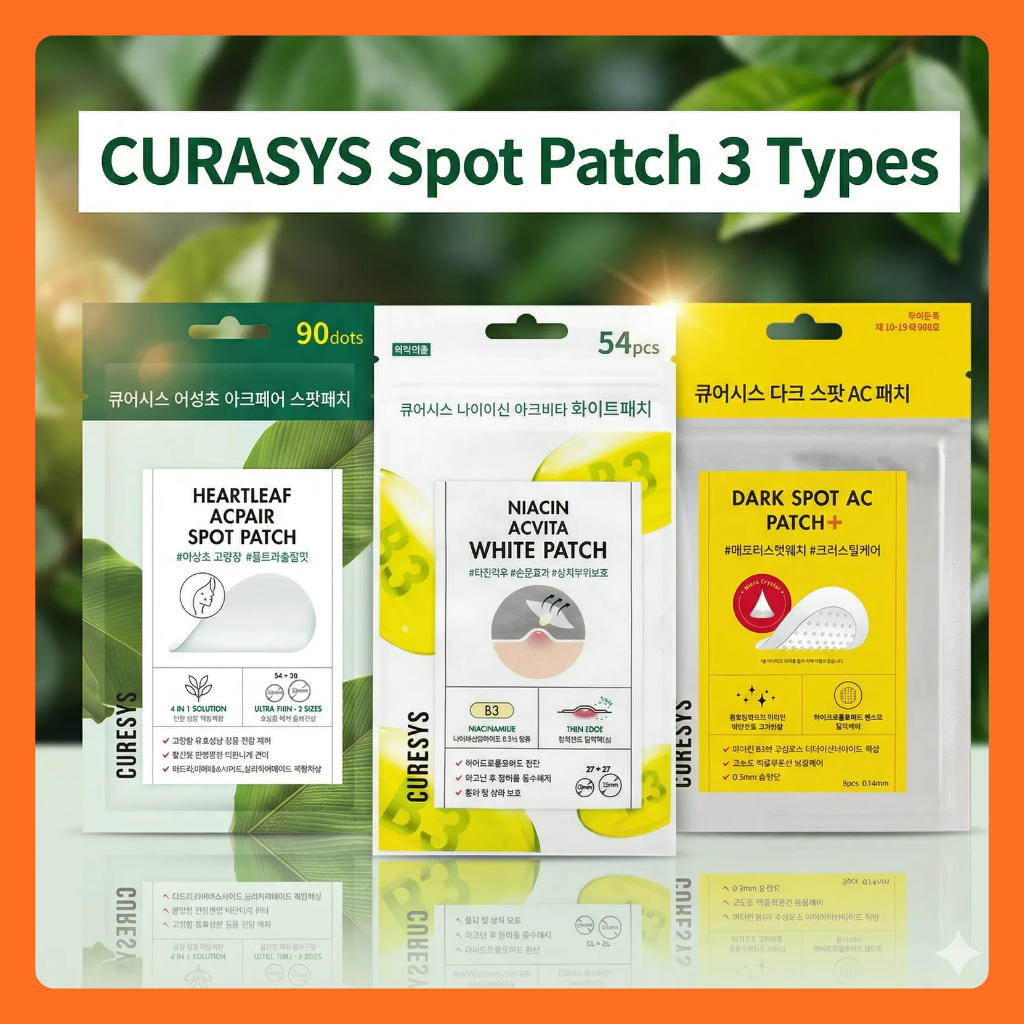 CURASYS Spot Patch Set 3 Types Heartleaf Niacin Dark Spot AC Acne Patch ...