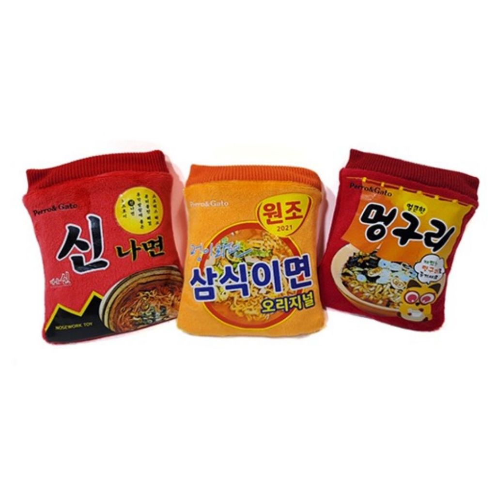 PERROGATO Nose Work Toy korea Ramen Series Dog Sniffing Toy Set 3 Types ...