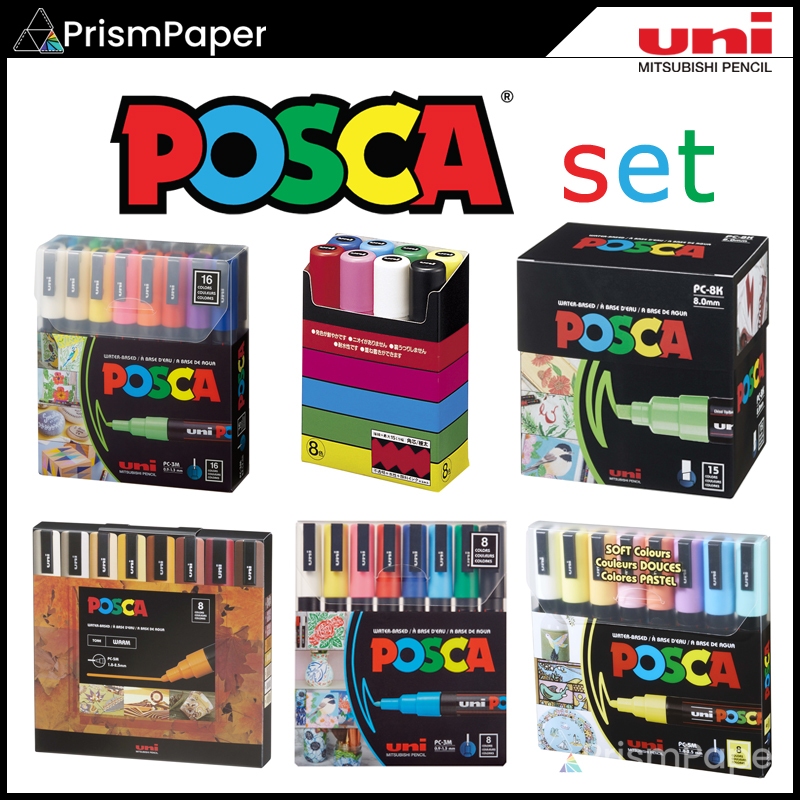 uni Mitsubishi Pencil Posca Set water-based paint Markers for all ...