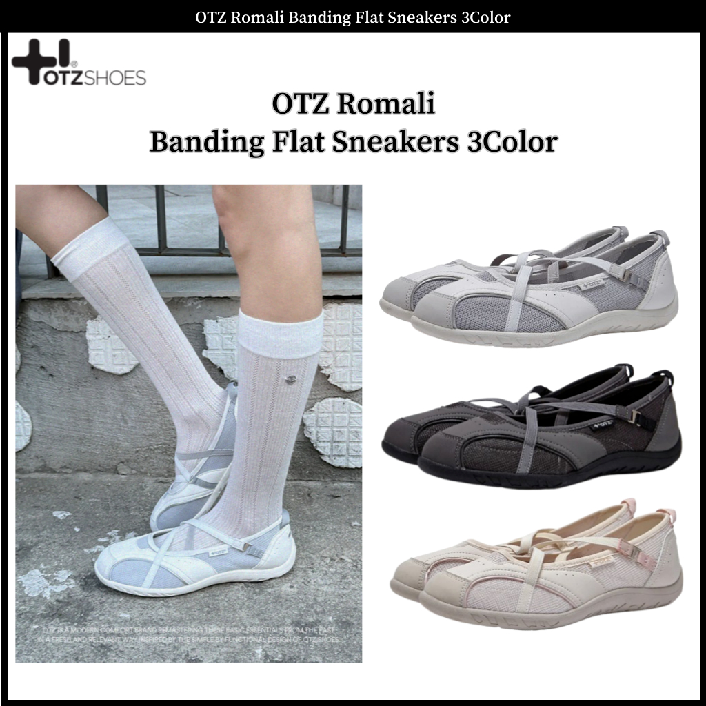 OTZ Romali Banding Flat Sneakers 3Color | Shopee Philippines