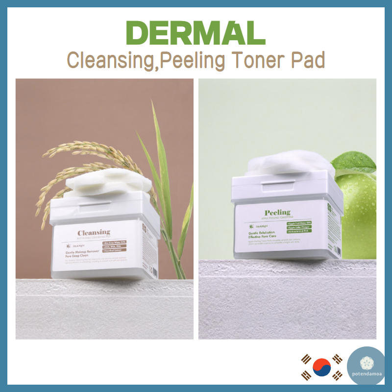 [DERMAL] Rice Bubble Cleansing Pad (70 sheets)/Apple Exfoliating Toner ...