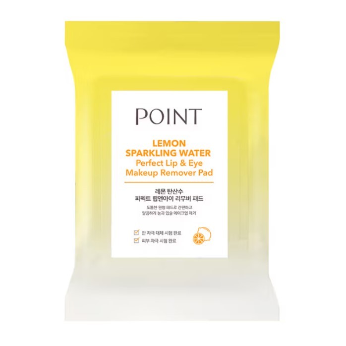 [POINT] Lemon Sparkling Water Perfect Lip & Eye Makeuo Remover Pad ...