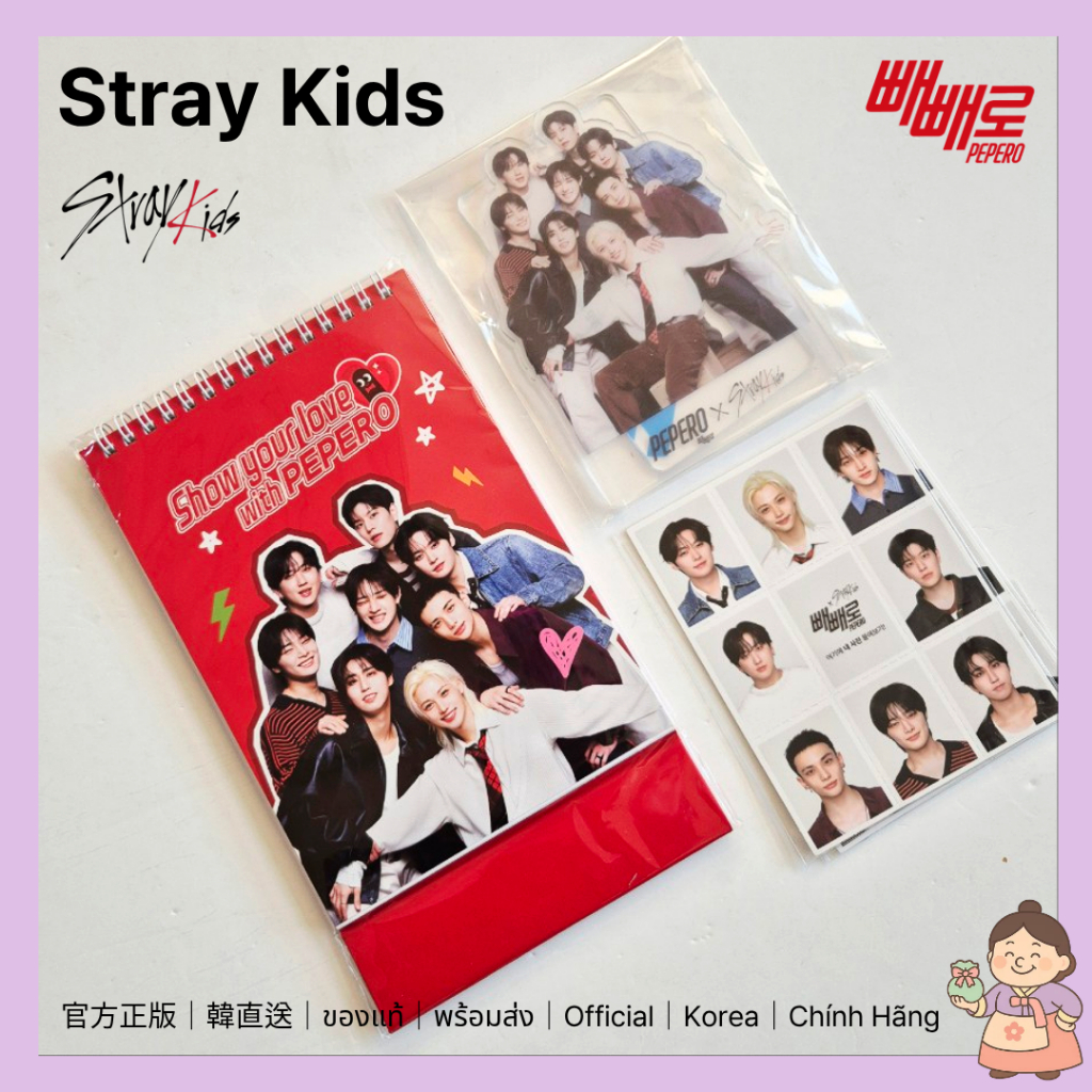 Stray Kids Official Pepero Collab | Calendar / ID Photo Sheet / Acrylic ...