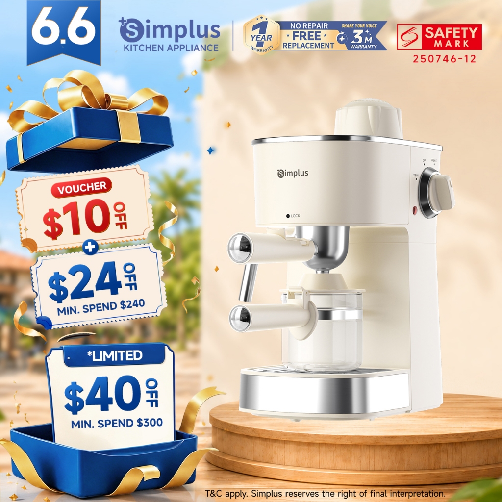 Simplus Kit Coffee Machine Semi-Automatic Espresso Maker 5Bar 51mm ...