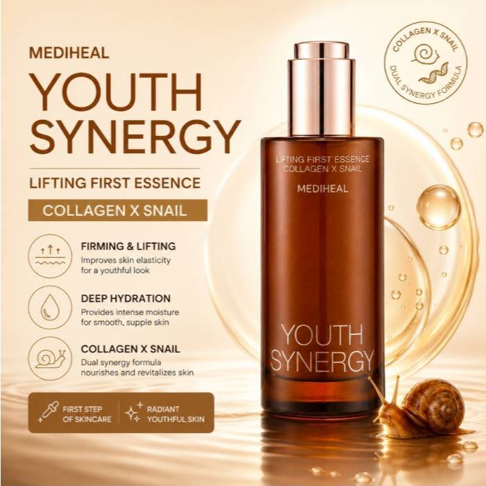 MEDIHEAL] Youth Synergy Lifting First Essence Collagen X Snail