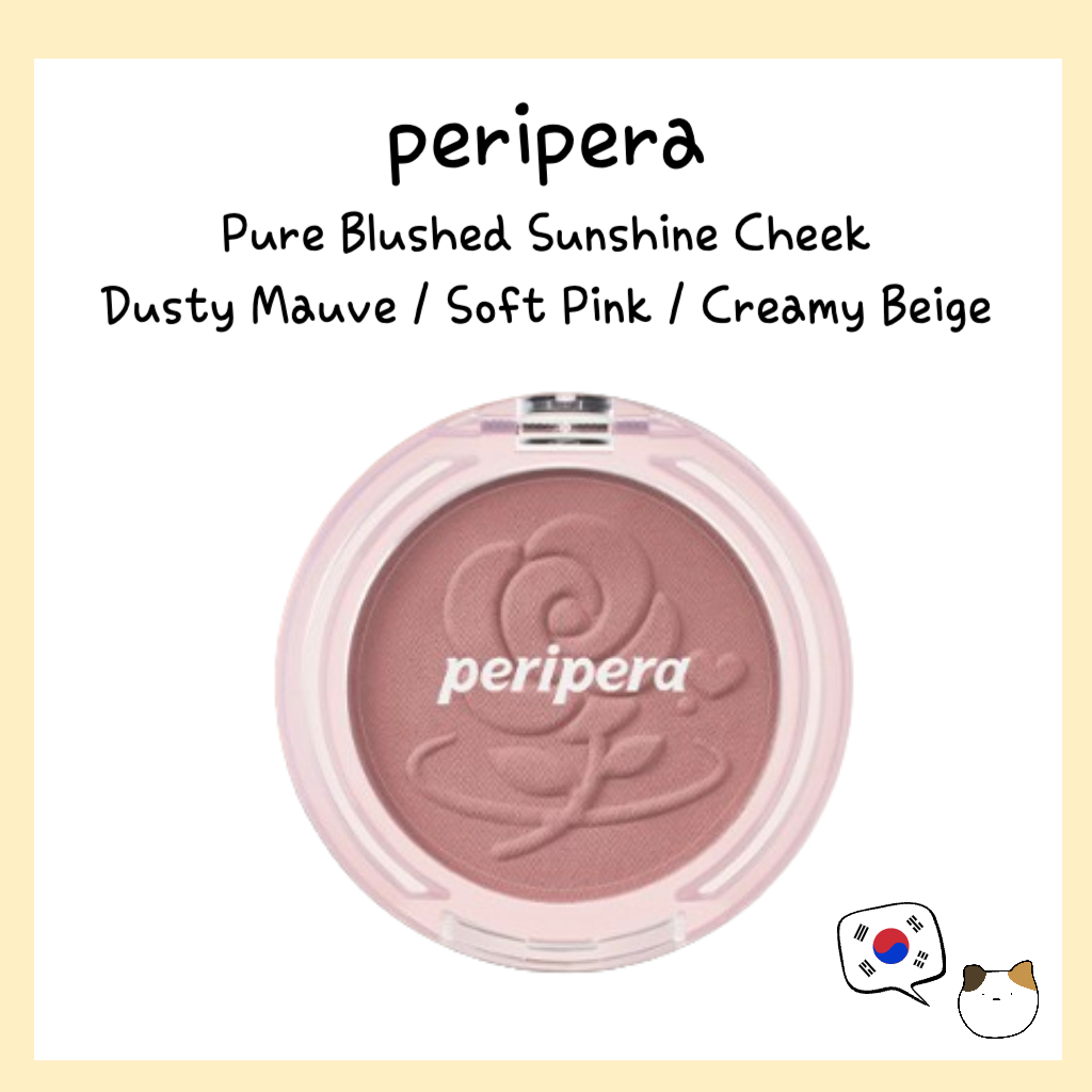 [new color] peripera Pure Blushed Sunshine Cheek Dusty Mauve / Soft ...