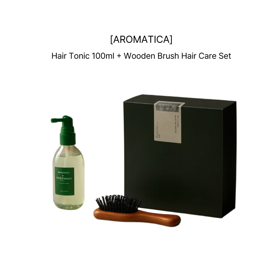 [AROMATICA] Hair Tonic 100ml + Wooden Brush Hair Care Set (2 Types ...