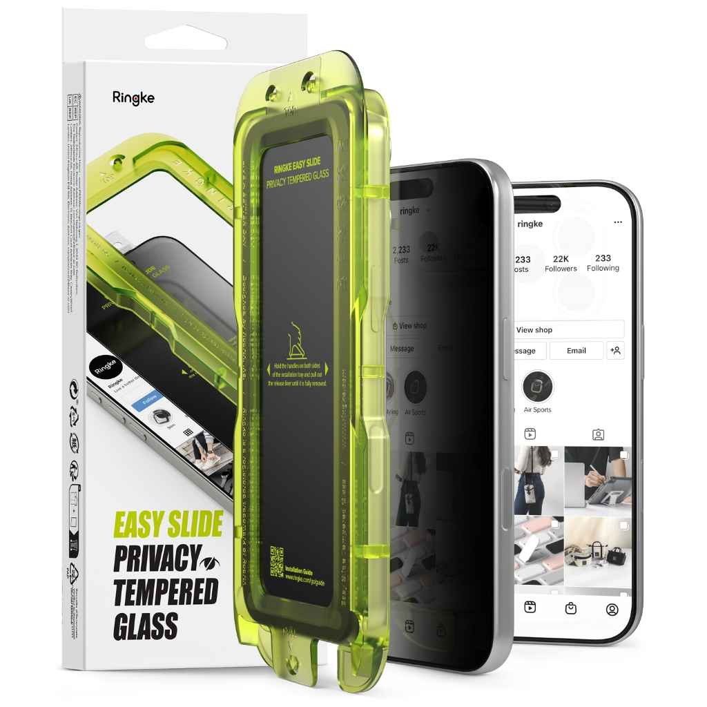 Ringke IPhone 17 Pro Max Screen Protector - Super Easy Install Tempered Glass 2-Pack