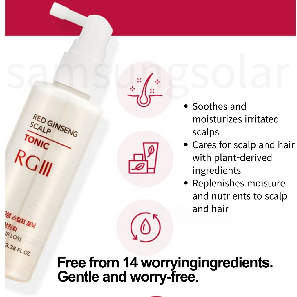 Korean RGIII Red Ginseng Scalp Tonic Anti Hair Loss Treatment 100ml K ...