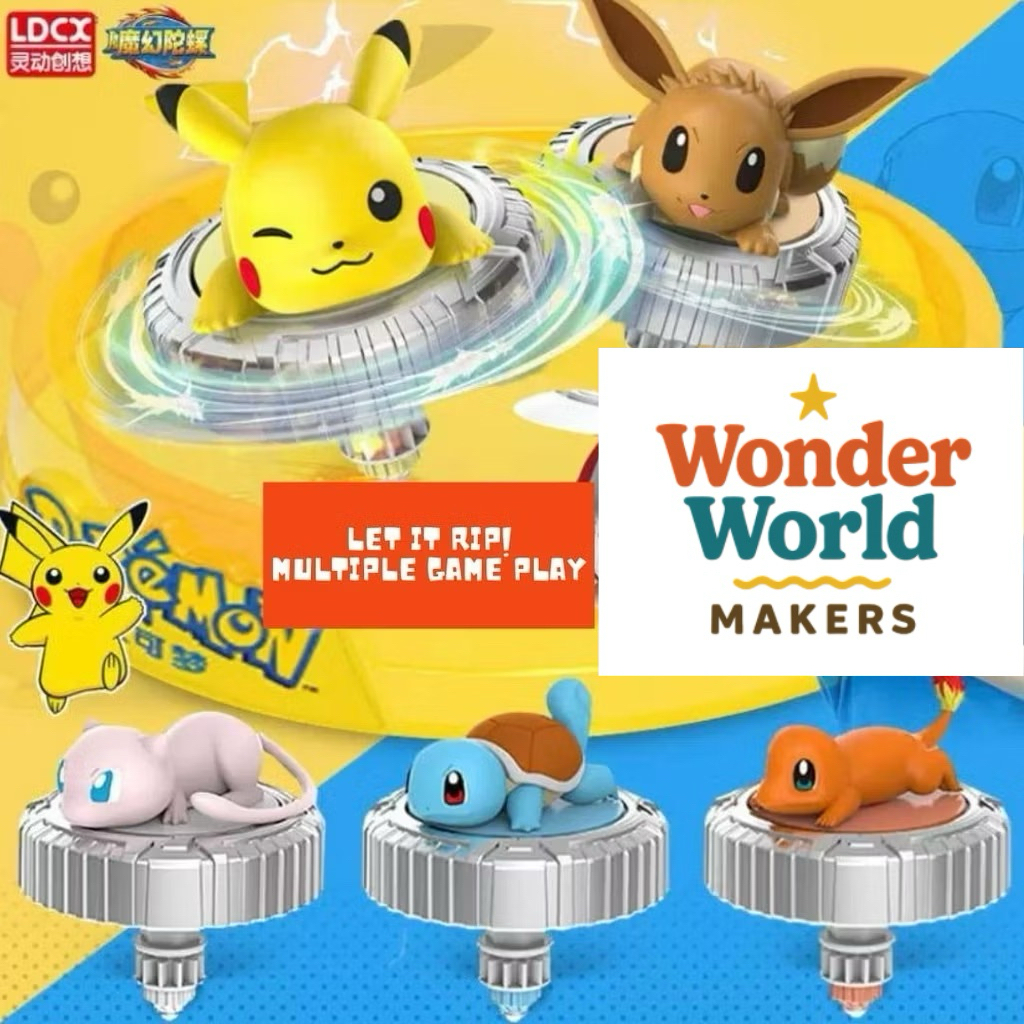 Pokémon Pikachu Battle Spinning Top Pack Battle Spinning Top