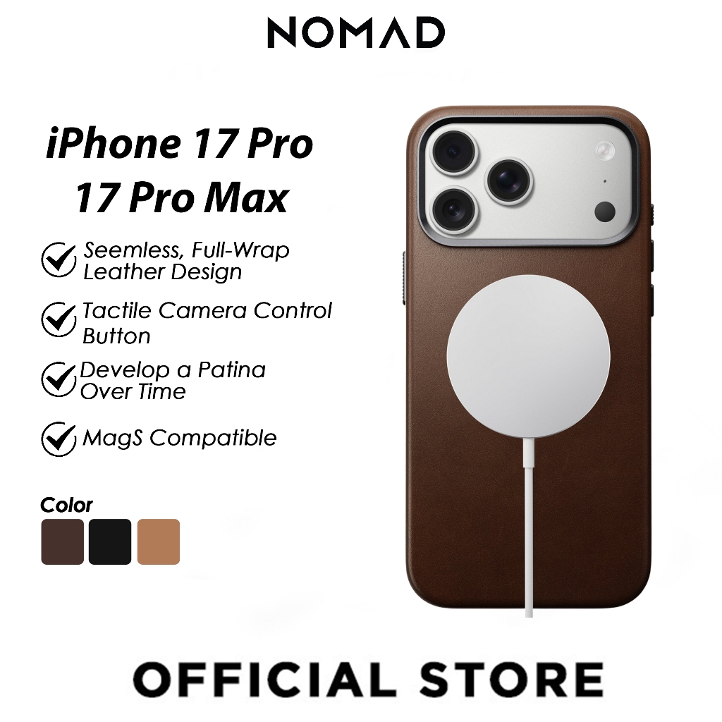 NOMAD Traditional Leather Case for iPhone 17 Pro | Pro Max By Nomad ...