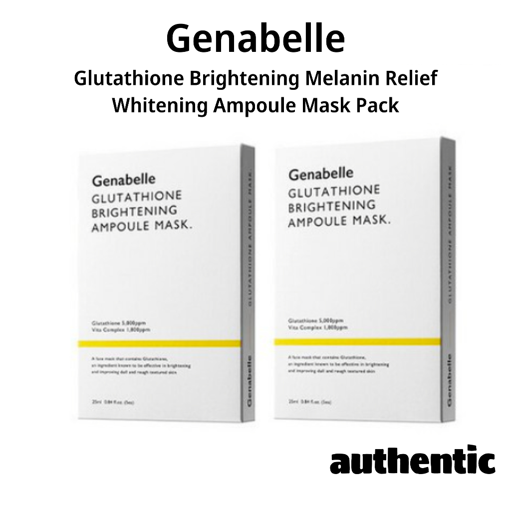 GENABELLE Glutathione Brightening Melanin Relief Whitening Ampoule Mask ...