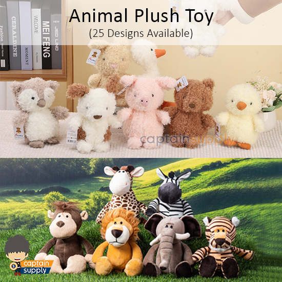 Animal Plush Soft Toy Furry Stuffed Plushie Doll Cute Zoo Animals ...