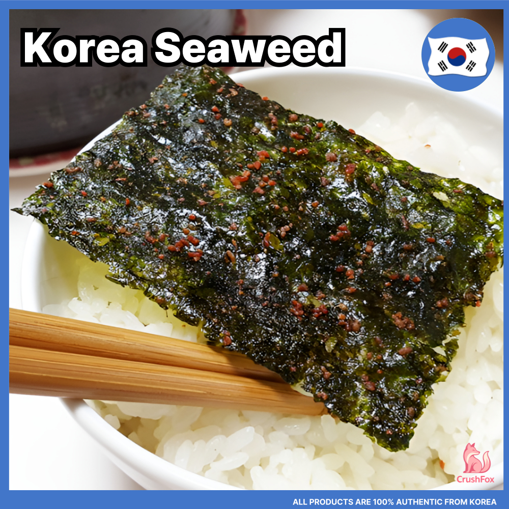 Korea Matcha Pollack Roe Seaweed 6g × 16 Packs | Korean Seasoned Laver ...