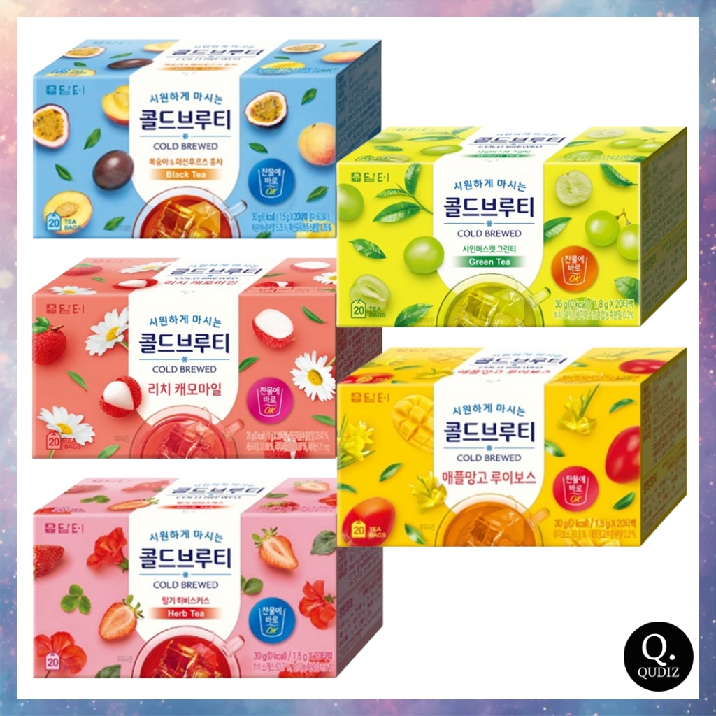Damtuh 0kcal Cold Brew Tea 20T – Korean Fruit Flavored Cold Tea Bags ...