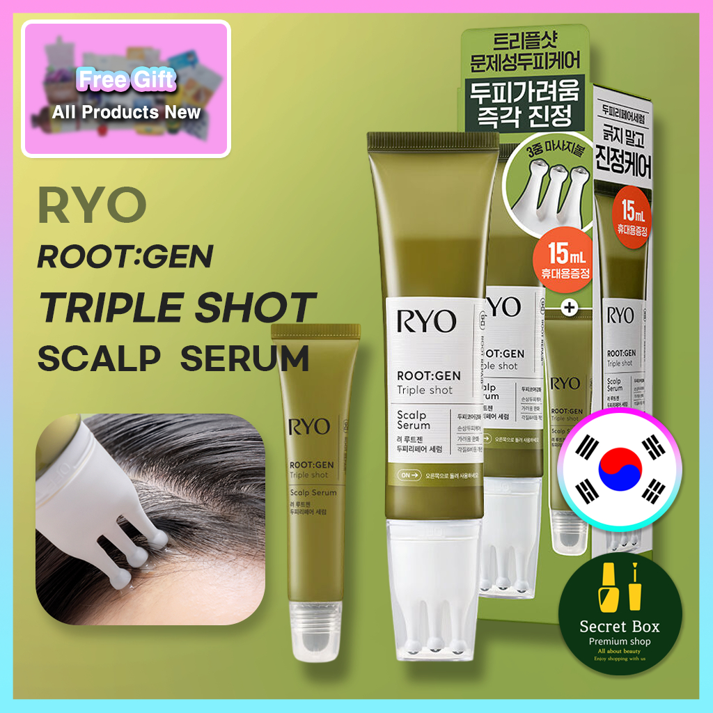 Ryo Root:Gen Triple Shot Scalp Serum 60ml Set (+Serum 15ml) | Shopee ...