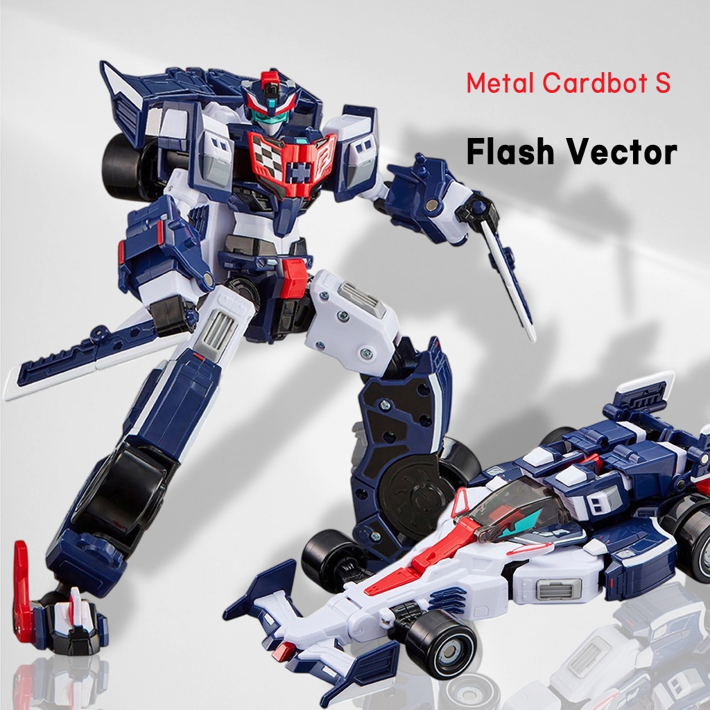 Metal Cardbot S Flash Vector Transforming Race Car Robot Toy | Shopee ...