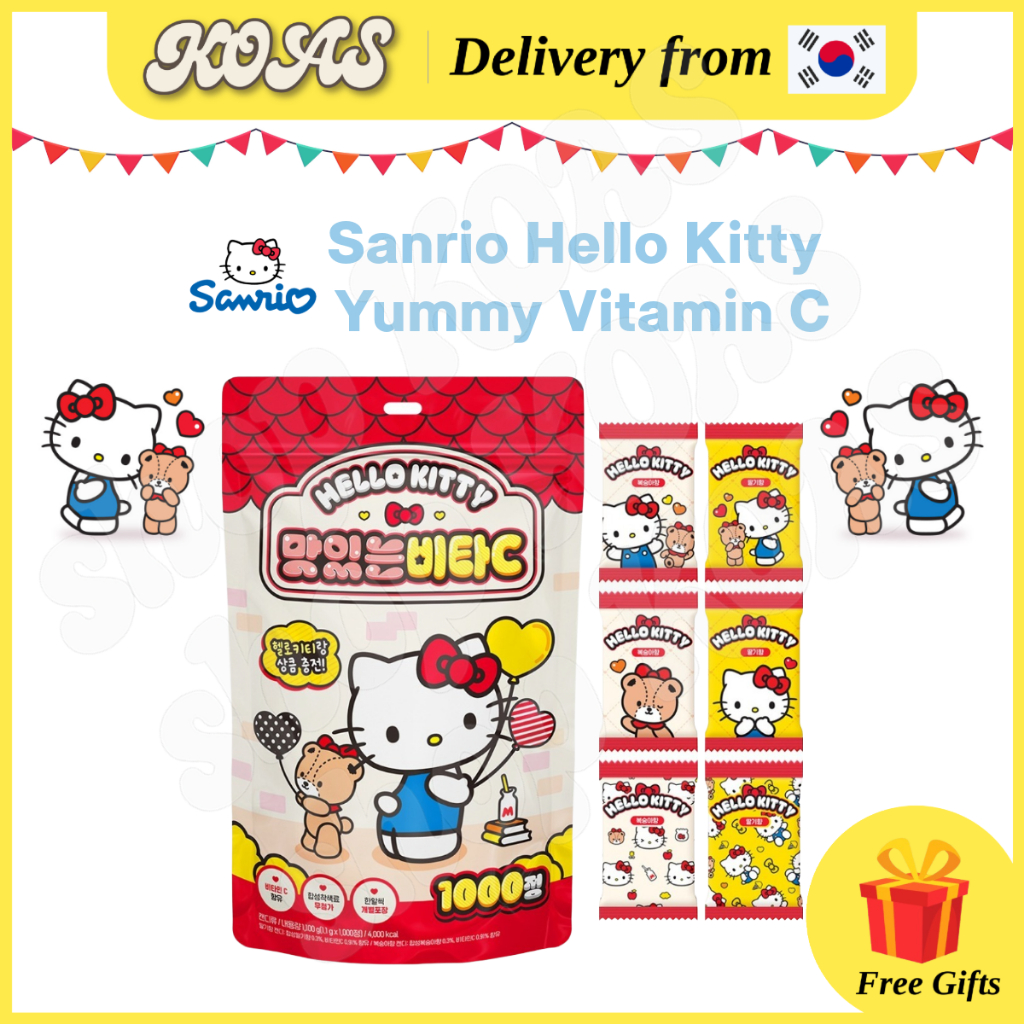 [Sanrio] Hello Kitty Yummy Vitamin C Candy Strawberry & Peach Flavor ...
