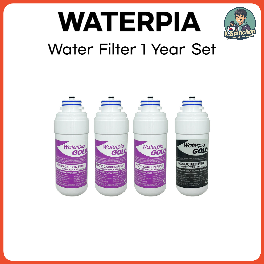 Waterpia WFP 2320 2330 Interlock Water Filter Replacement 1 Year Set ...