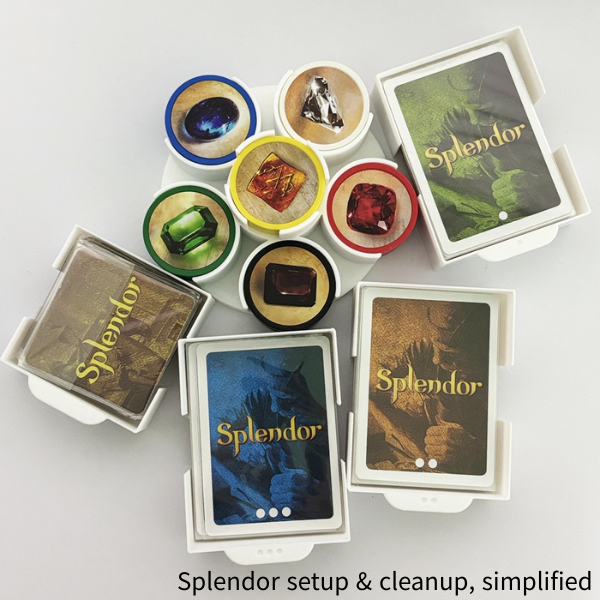 Splendor Board Game Organizer Insert | Card Trays & Spinner Coin Holder ...