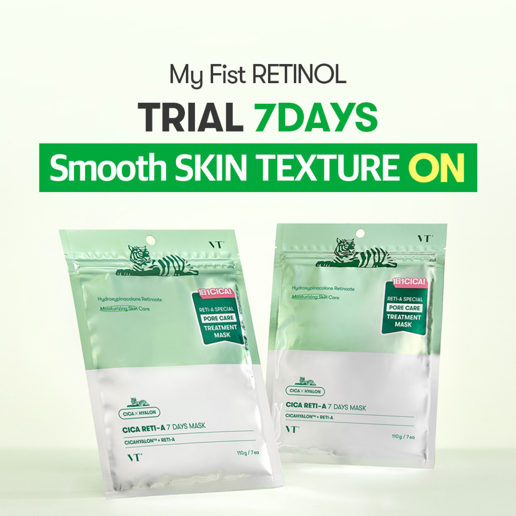 [VT] Cica Retinol Essence 0.1/ Cream 0.05, Pure Retinol/ Reti-A Mask ...