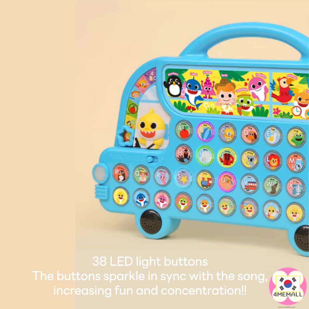 Pinkfong Bus à Sons - Jouet éducatif Coréen Pour Bébé - Apprendre L'alphabet Hangul En S'amusant