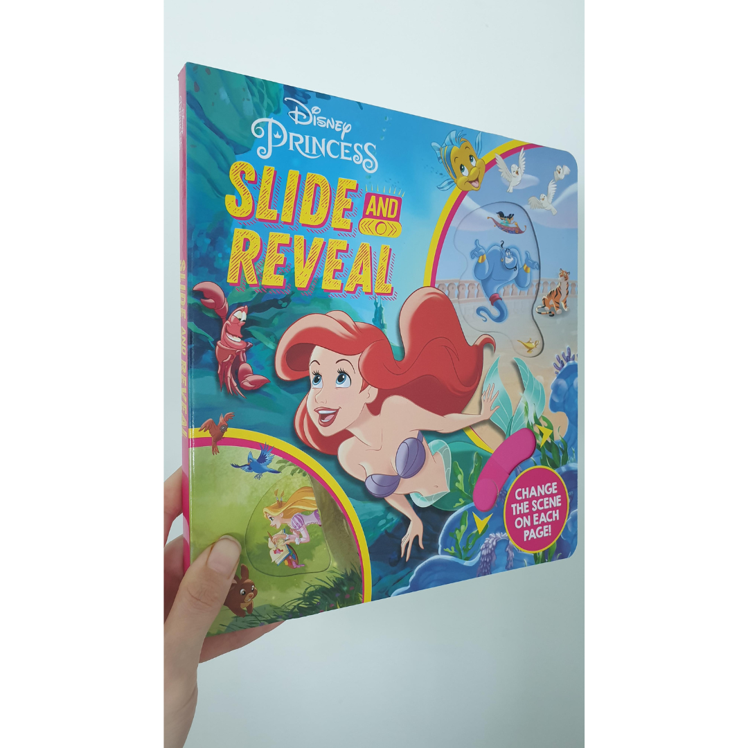 Disney Princess Slide & Reveal Board Book For Kids With Sliding Panels ...