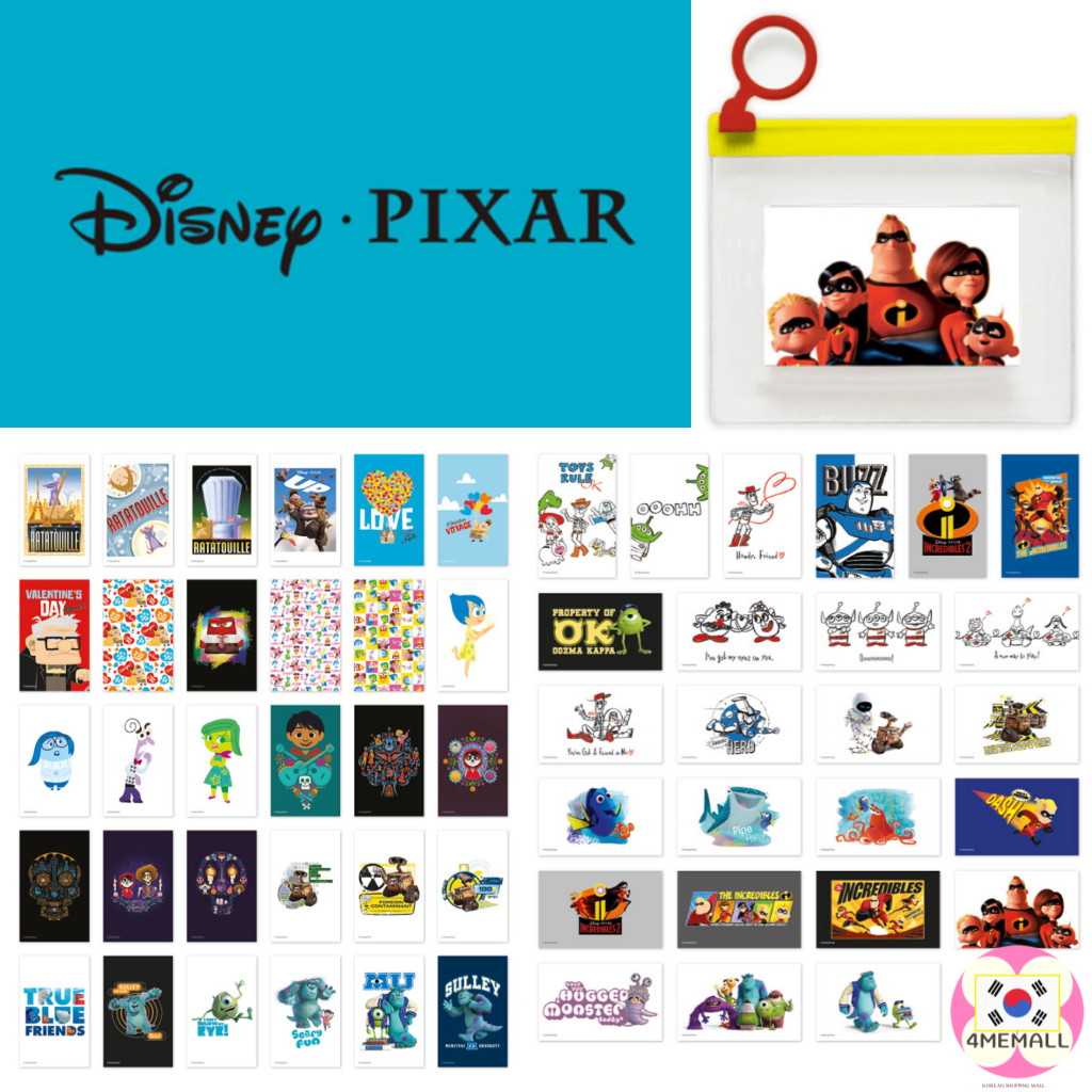 Disney Pixar Animation Movie Scene Sticker Pack (55pcs/1set) Zipper Bag ...