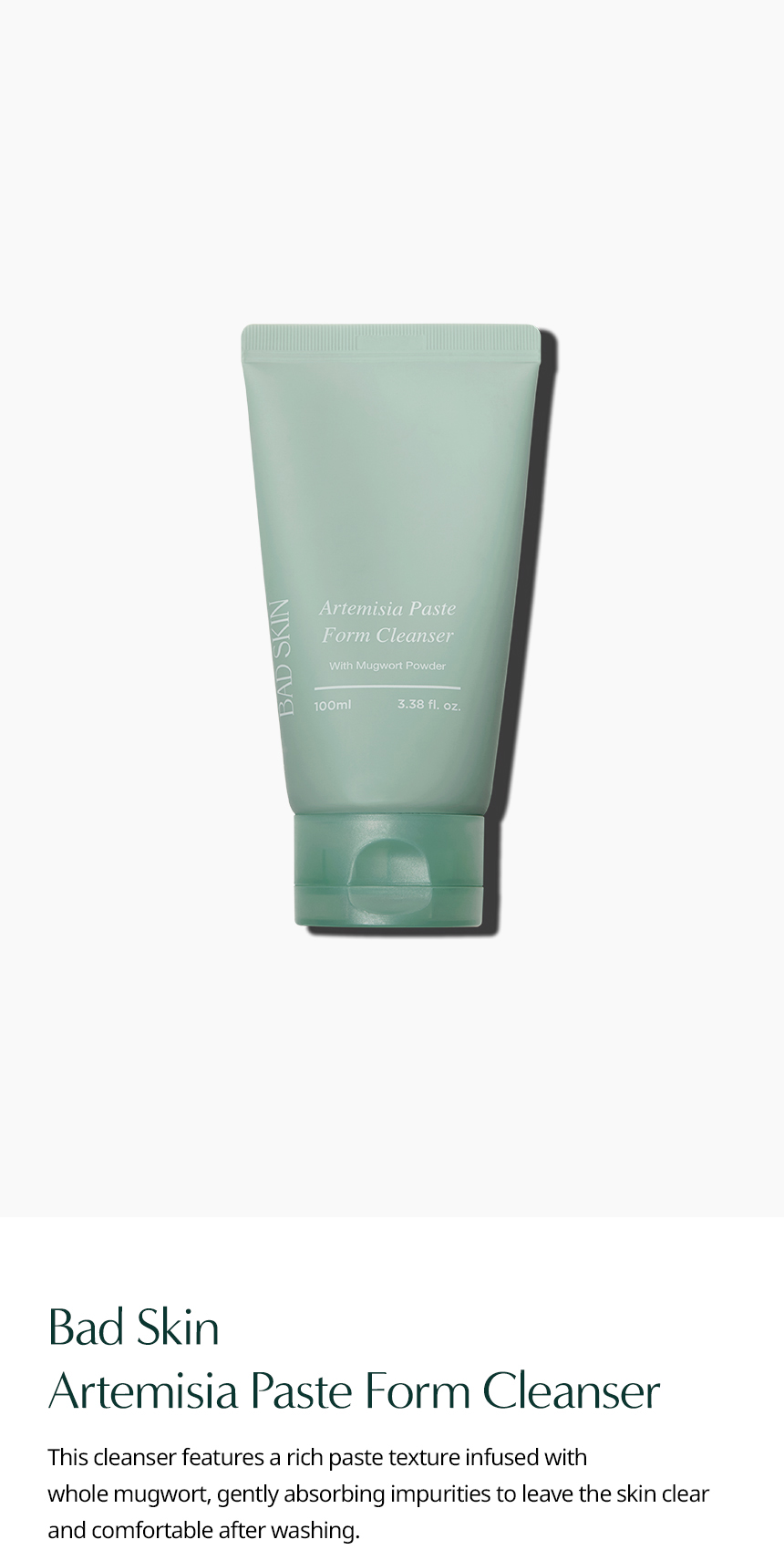 BADSKIN Artemisia Paste-Form Cleanser 100ml [Daily cleansing foam ...