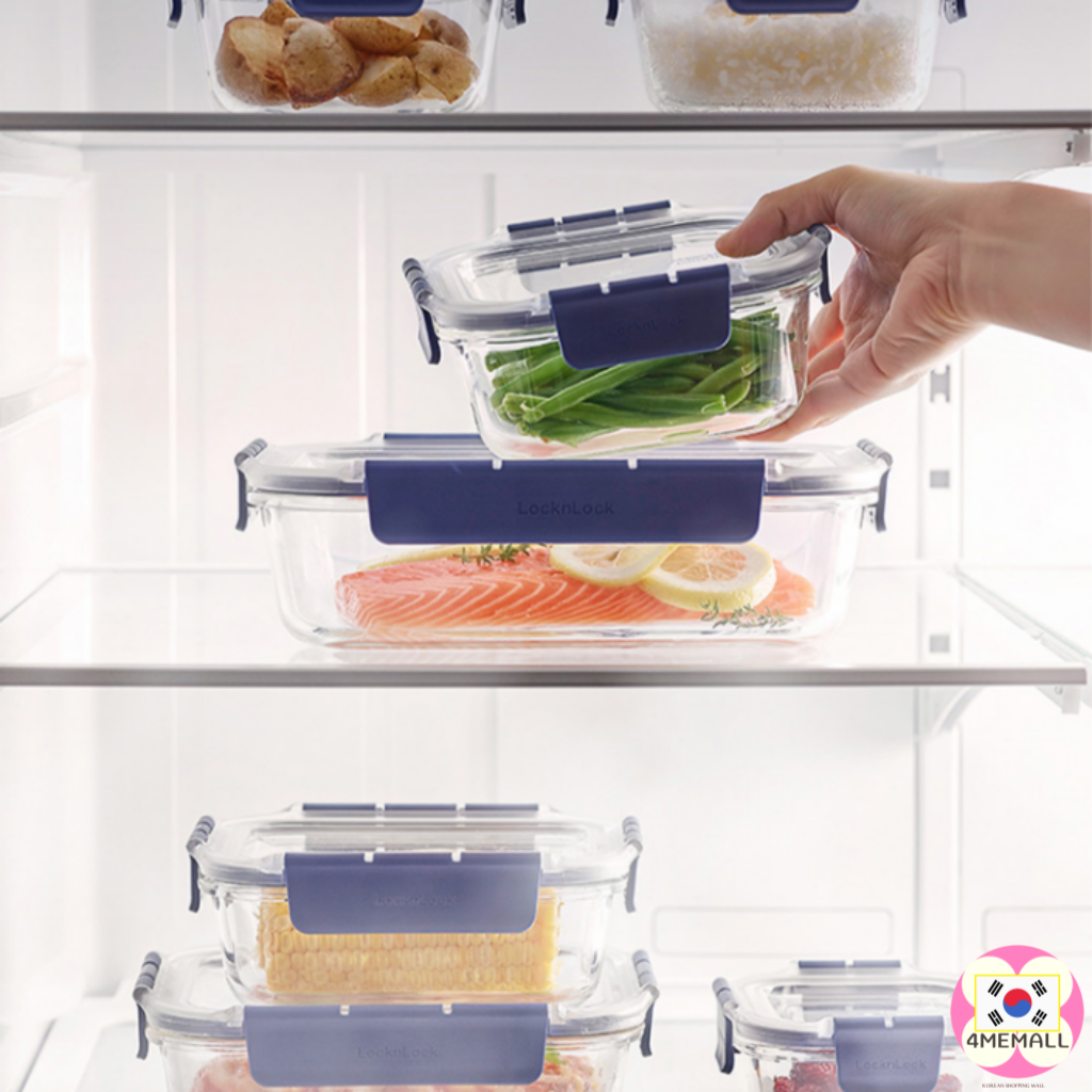 LocknLock Top Class Silicone Glass Airtight Container Food Container ...