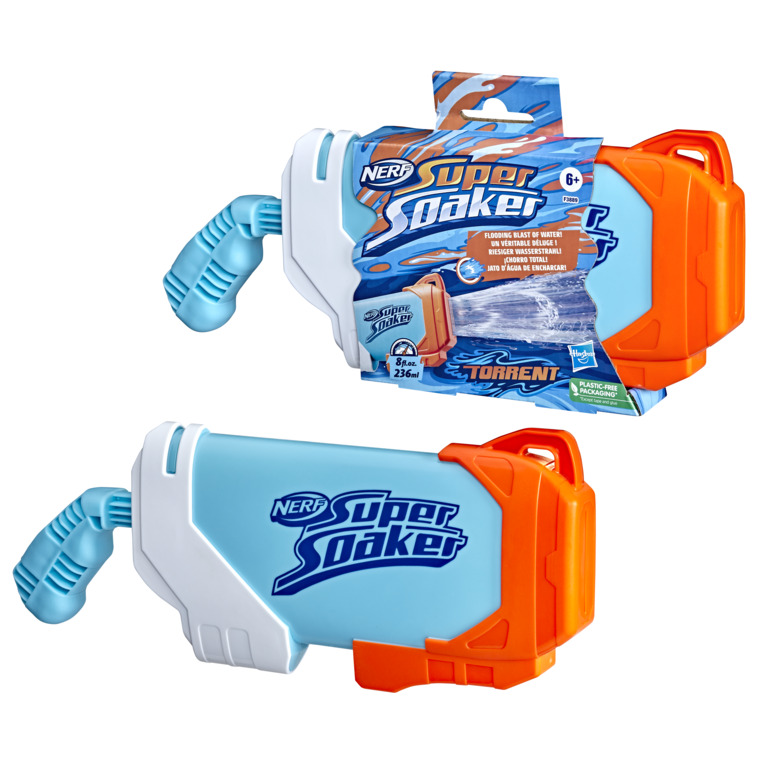 Water Gun Nerf Super Soaker Torrent Water Blaster, Ages 6+ | Shopee ...