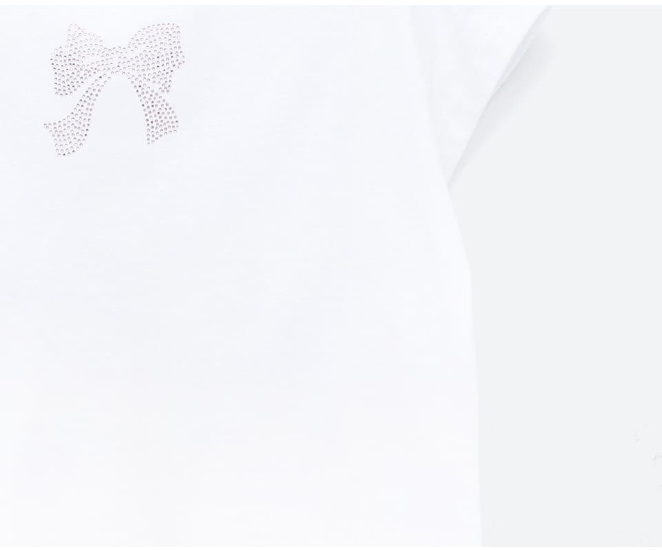 RONRON CRYSTAL RIBBON HOTFIX T SHIRT | Shopee Philippines