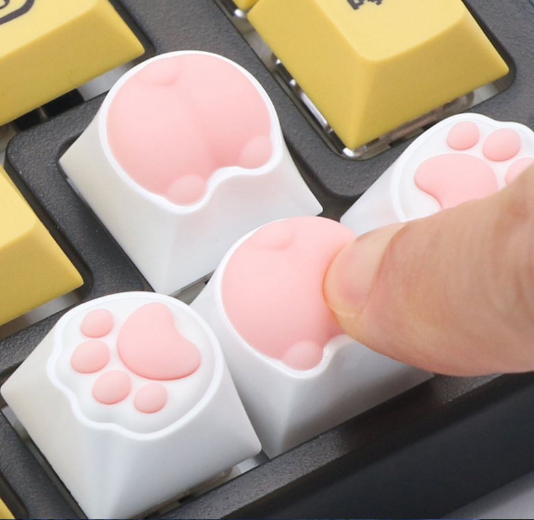 Olimeen Cat Paw Custom Point Retro Mechanical Keyboard Keycaps | Shopee ...