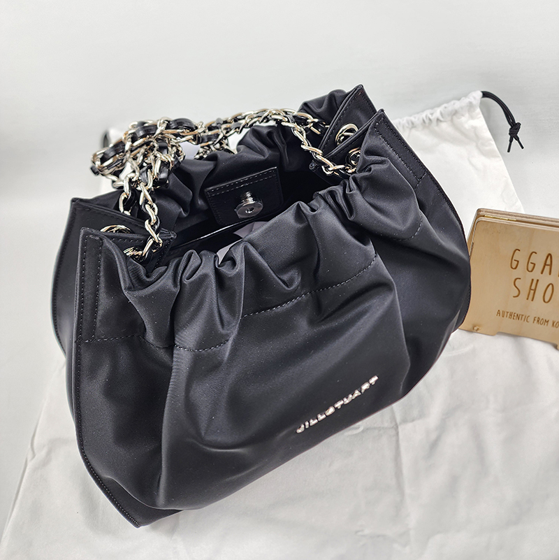JILL STUART WOMEN [Coco Chain] Black Silver Decorated