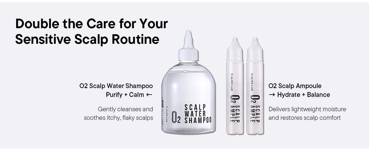 ALIVELAB O2 Scalp Water Shampoo for Sensitive Scalp Itchy Anti-Dandruff ...