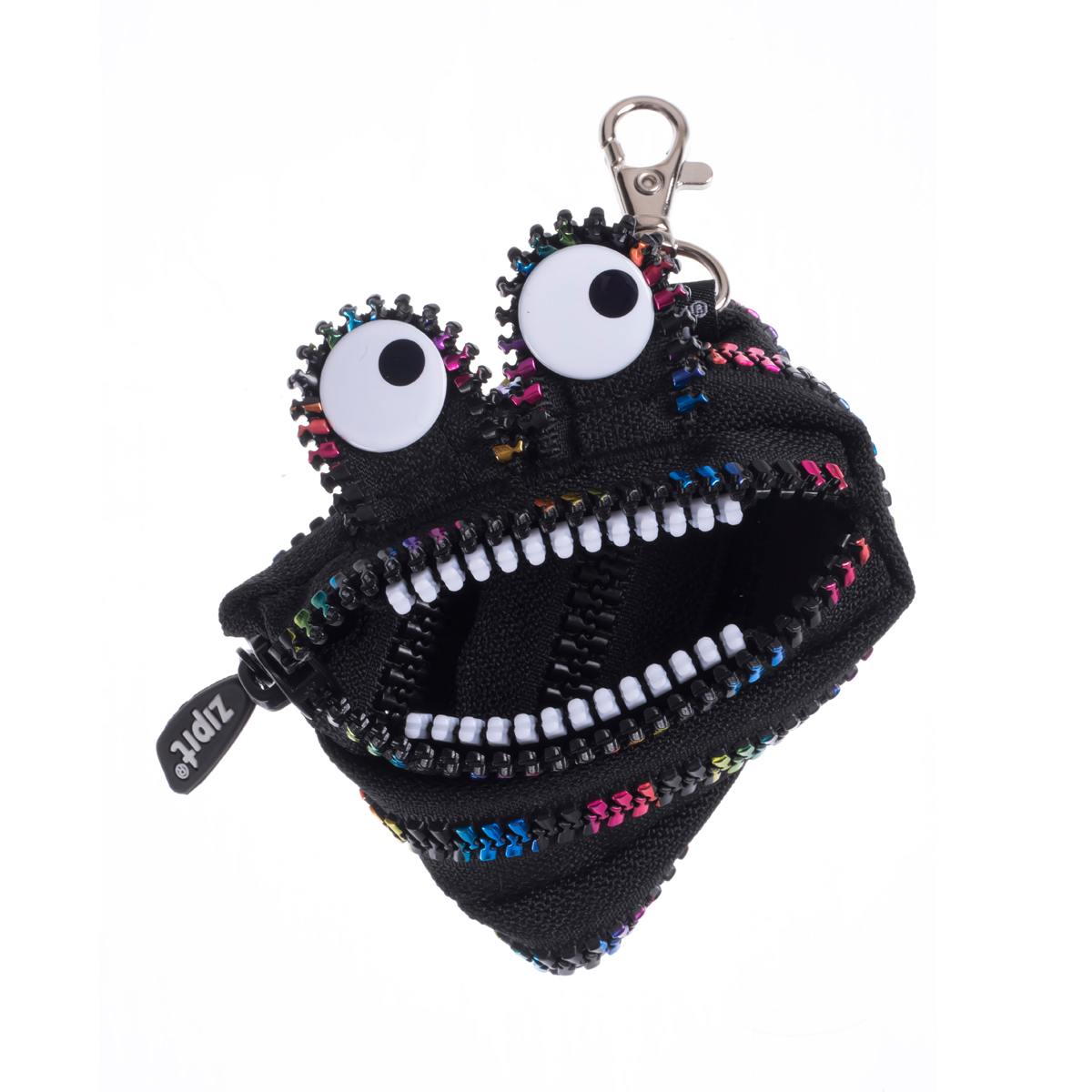 ZIPIT Monster Mini Pouch In Black and Colourful Rainbow Colour ...