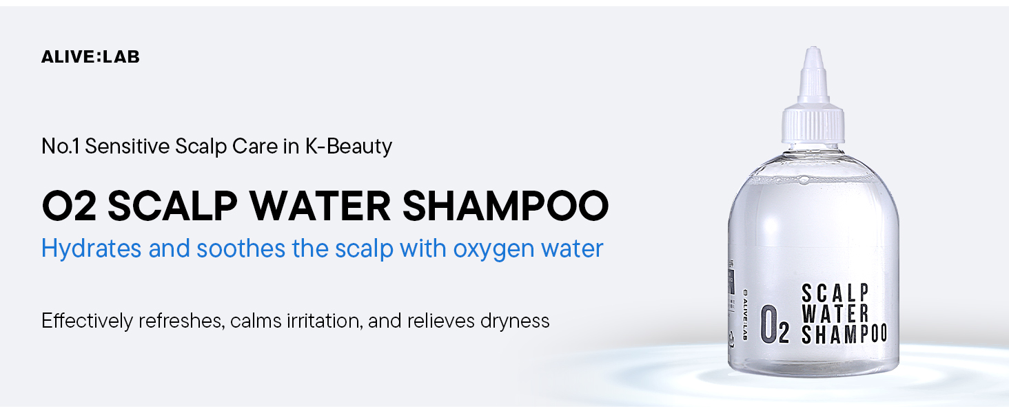 ALIVELAB O2 Scalp Water Shampoo for Sensitive Scalp Itchy Anti-Dandruff ...
