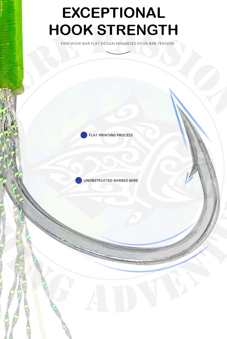 Tenggiri Jigging Double Assist Hook Steel Wire Core Batang Spanish ...