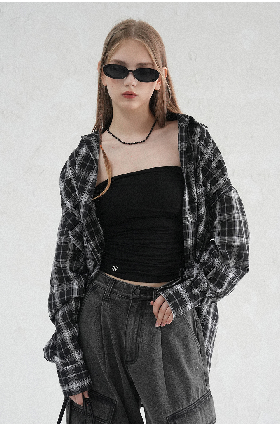 AVANDRESS ■ Smith Overfit Check Shirt MUSINSA | AVANDRESS Smith Overfit Check Shirt BLACK