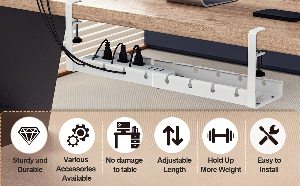 SG Next Day Delivery Extendable Under Desk Cable Management Tray ...