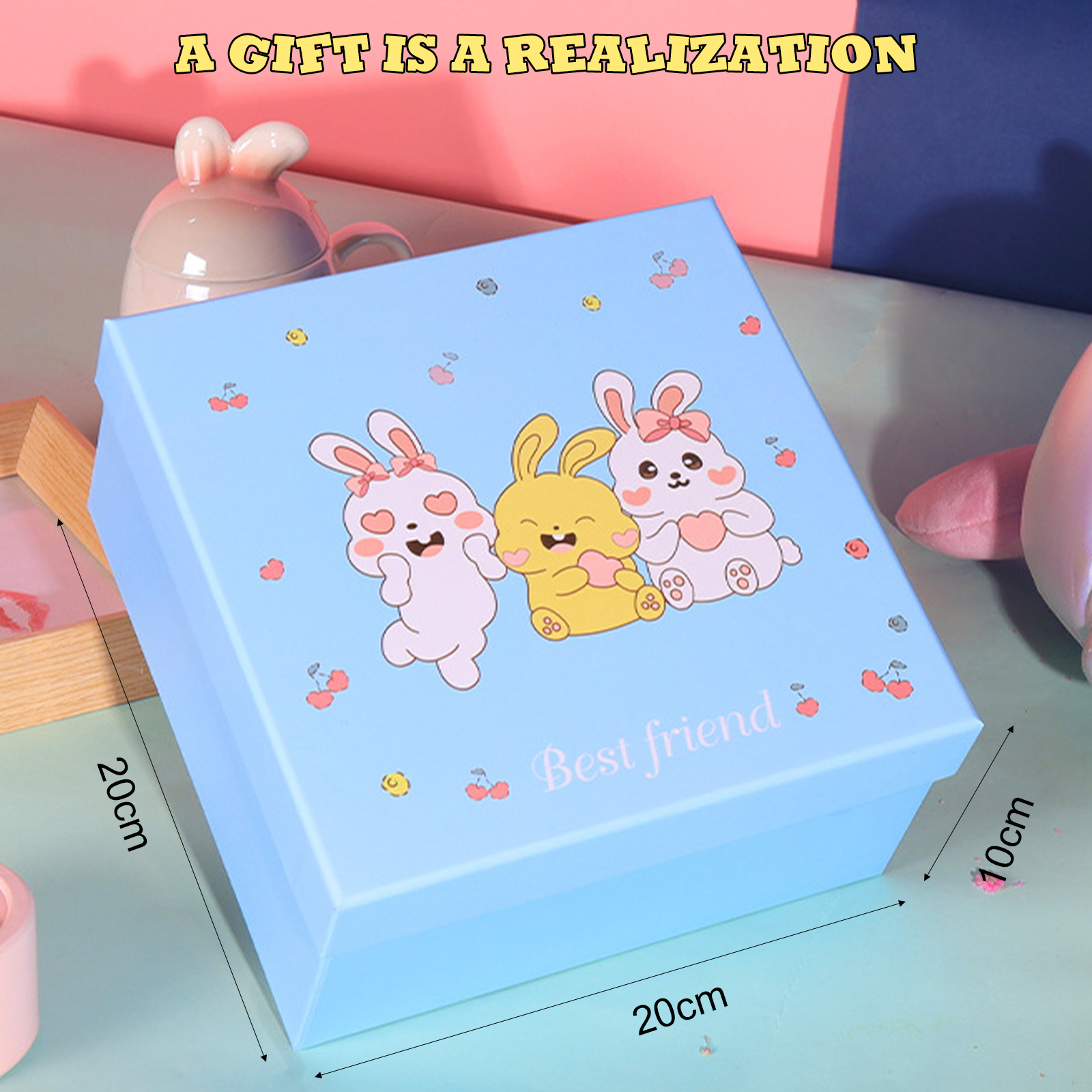 SG Box Cartoon Cute Paper Box Birthday Party Children's Day Box With ...