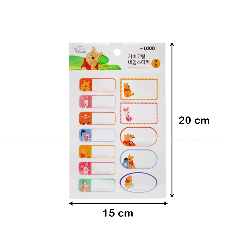 [DAISO] Winnie The Pooh Cover Name Sticker 2p Shopee Philippines